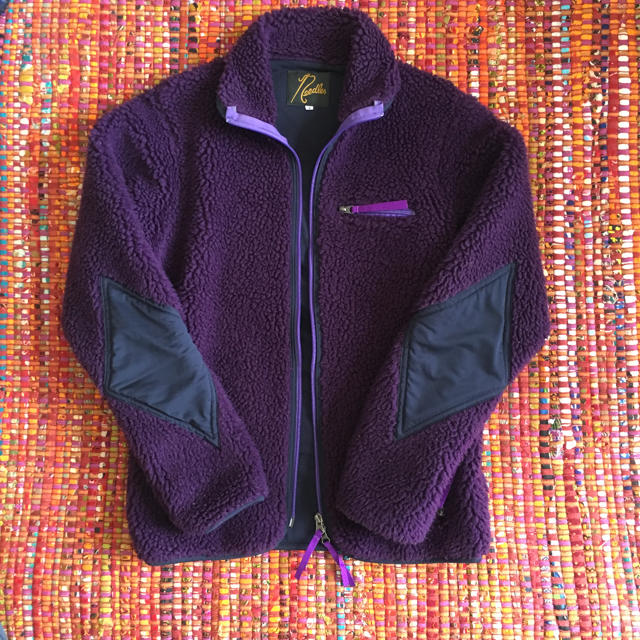 国内在庫】 新品 Needles ニードルズ Lined Boa Jacket M ネイビー tdh