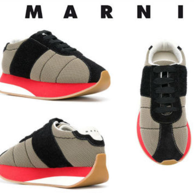 【ポイント10倍】 Marni - MARNIの厚底スニーカー❤️日本未発売カラー スニーカー