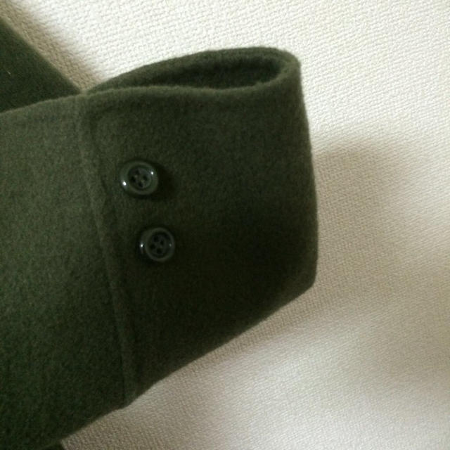 深緑のコート レディースのジャケット/アウター(ピーコート)の商品写真