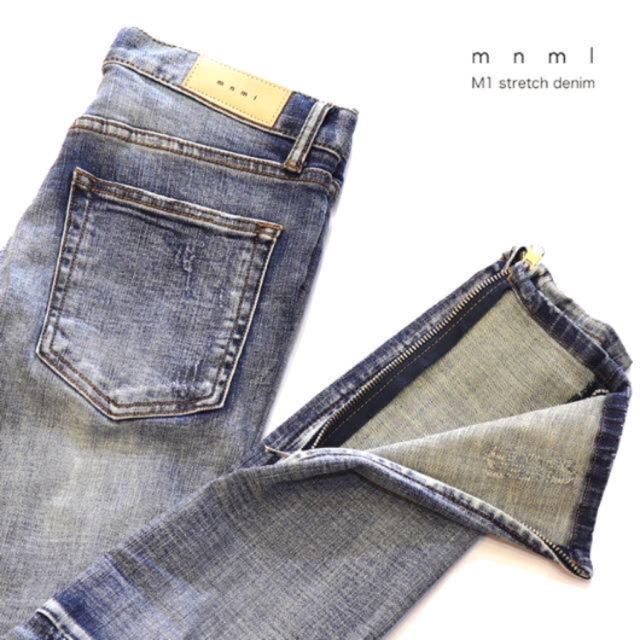 mnml   M1  Stretch Denim  BLUE  28. 32あり メンズのパンツ(デニム/ジーンズ)の商品写真