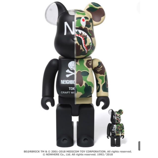 BAPE NBHD BE@RBRICK 100%&400% SET