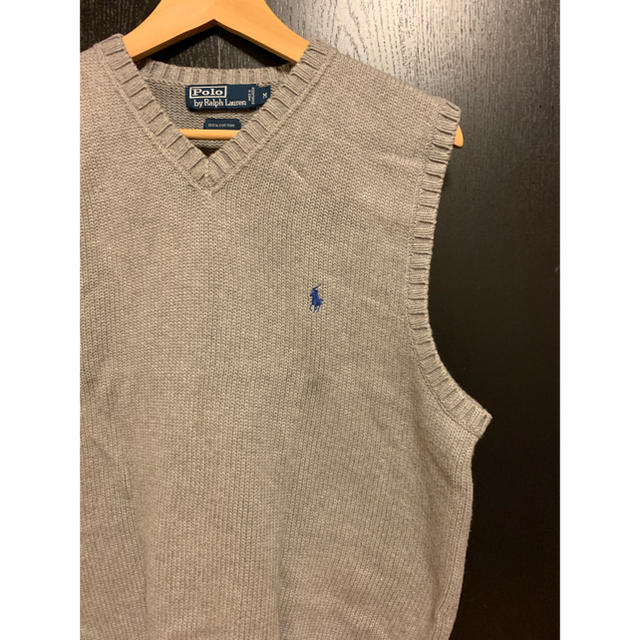 POLO RALPH LAUREN(ポロラルフローレン)の【ポロラルフローレン】ベスト ニット グレー メンズのトップス(ベスト)の商品写真