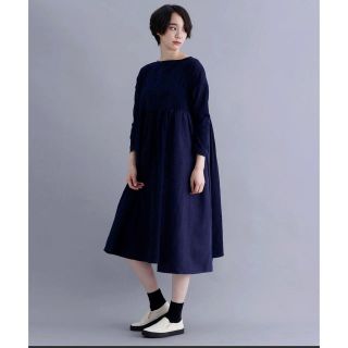 メルロー(merlot)のMERLOT IKYU コットンリネンタックワンピース(その他)