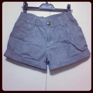 ナチュラルクチュール(natural couture)のナチュ＊ヒッコリーショーパン(ショートパンツ)