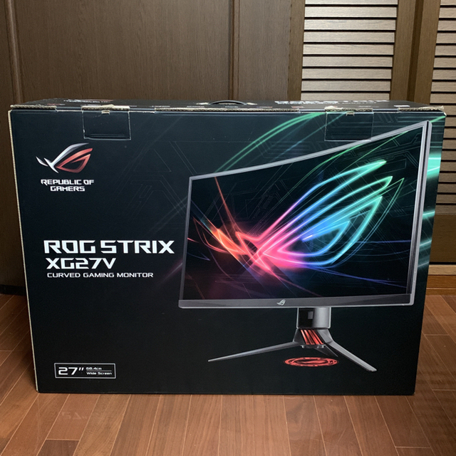 PC/タブレットASUS ROG STRIX XG27VQ 27インチ ゲーミングモニター 美品