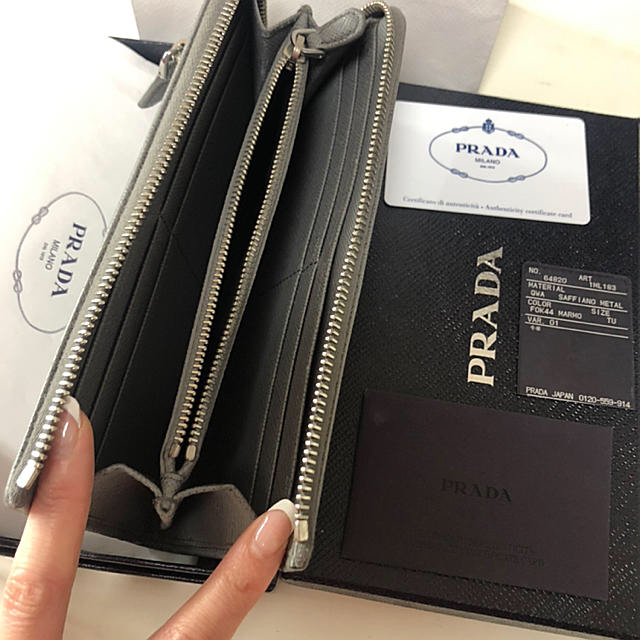 数量限定2023 PRADA - PRADA サフィアーノレザー財布の通販 by ぬい屋