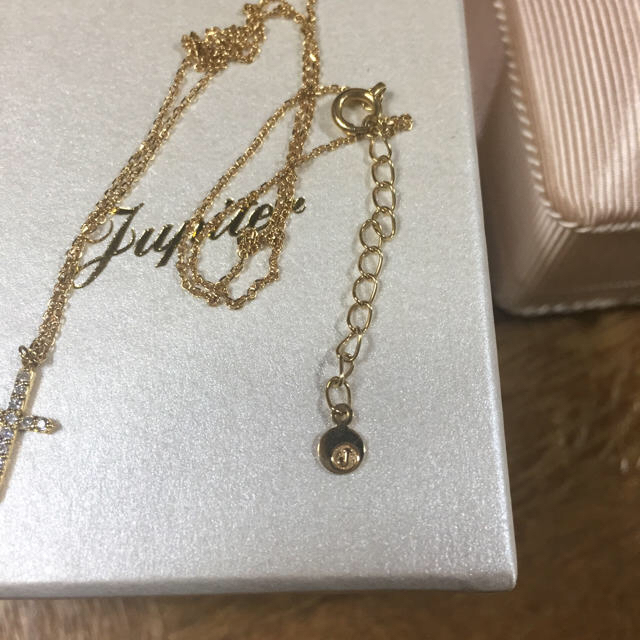 jupiter ジュピターリトルクロスネックレス 梨花 18k 0.03ct - ネックレス