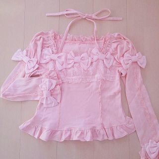 アンジェリックプリティー(Angelic Pretty)の【アイルーダルマ様お取置き(25日まで)】AP*リボンレースホルネックカットソー(カットソー(長袖/七分))