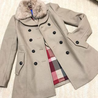 バーバリーブルーレーベル(BURBERRY BLUE LABEL)のれみん様 専用 ♪ブルーレーベル クレストブリッジ  おしゃれなウールコート(毛皮/ファーコート)