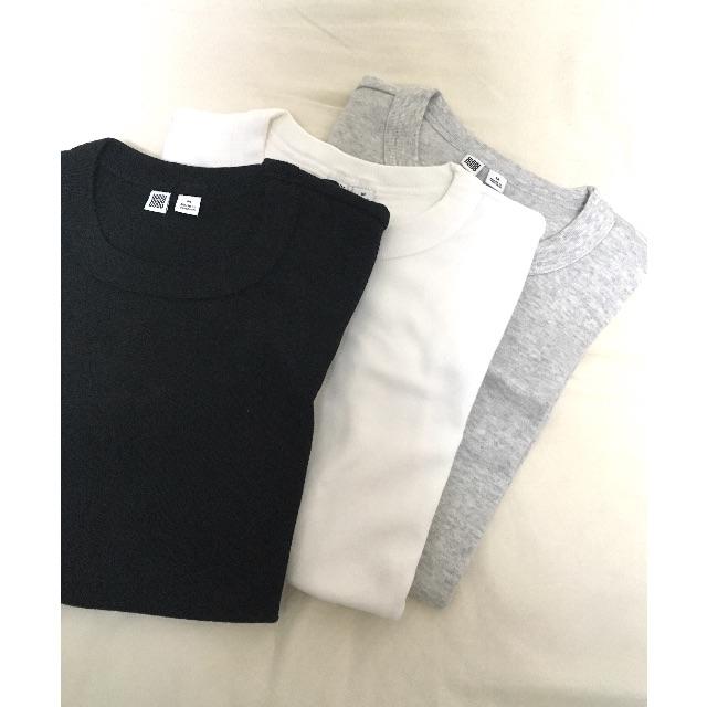 初代 UNIQLO U クルーネックTシャツ 黒 白 グレー  M