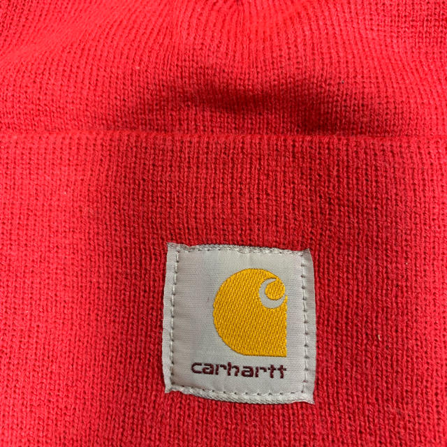 carhartt(カーハート)のcarhartt カーハート ニット帽 美品 メンズの帽子(ニット帽/ビーニー)の商品写真