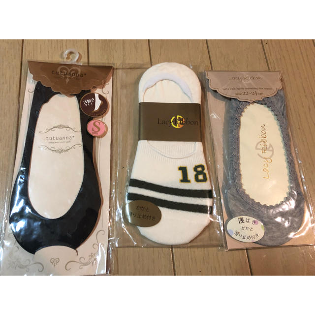tutuanna(チュチュアンナ)の浅履きソックス3点セット☆新品 レディースのレッグウェア(ソックス)の商品写真