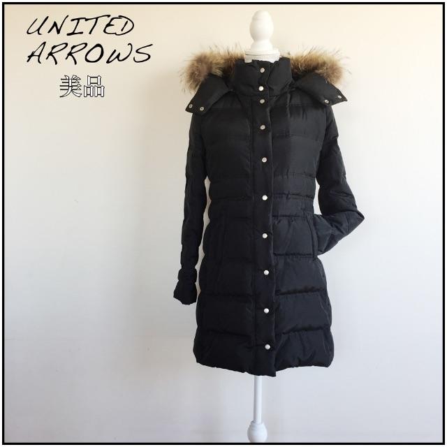 49袖丈UNITED ARROWS ダウンコート ❤︎ 黒 M