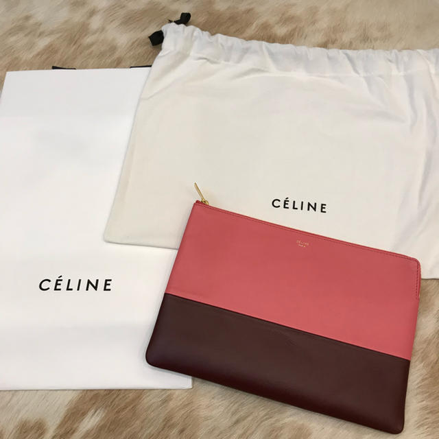 celine(セリーヌ)のセリーヌ バイカラー クラッチバッグ 値下げ！！正規品です。 レディースのバッグ(クラッチバッグ)の商品写真