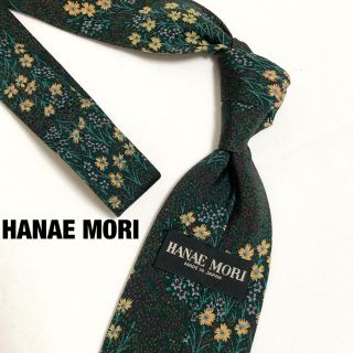 ハナエモリ(HANAE MORI)の【廃盤】HANAE MORI シルク ネクタイ 花柄 剣幅8センチ 総柄 絵画(ネクタイ)