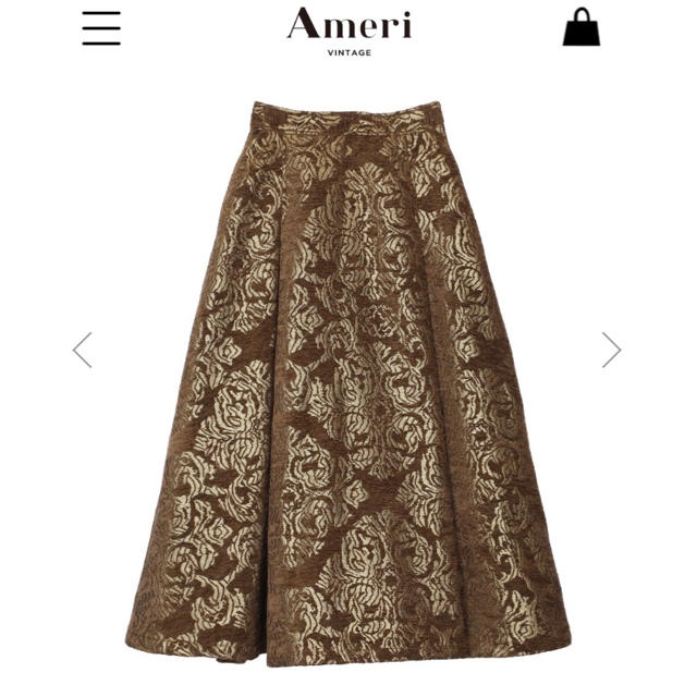 Ameri VINTAGE(アメリヴィンテージ)のAMERIVINTAGE DAMASK DEMENSIONAL SKIRT レディースのスカート(ロングスカート)の商品写真