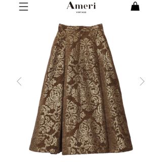 アメリヴィンテージ(Ameri VINTAGE)のAMERIVINTAGE DAMASK DEMENSIONAL SKIRT(ロングスカート)