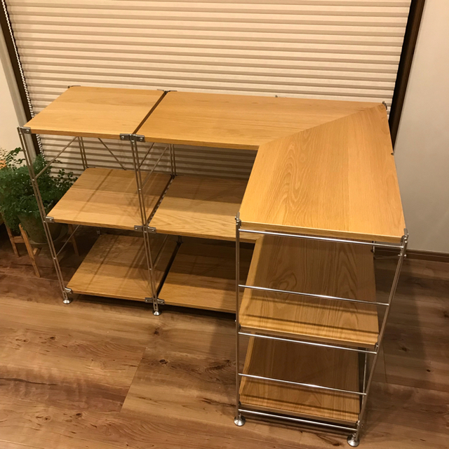 無印良品 ステンレス ユニットシェルフ オーク材棚 | フリマアプリ ラクマ