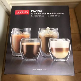 ボダム(bodum)の【値下げ】bodum ペアグラス 8個セット(グラス/カップ)