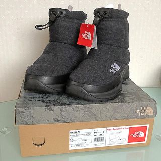 ザノースフェイス(THE NORTH FACE)のノースフェイス タグ付き未使用 ヌプシブーツ ウール チャコールグレー(ブーツ)