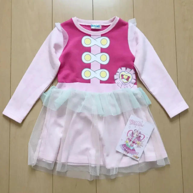 新品♡プリキュア ワンピース/カード付き/キュアエール 110cm キッズ/ベビー/マタニティのキッズ服女の子用(90cm~)(ワンピース)の商品写真