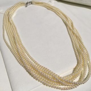 ミキモト(MIKIMOTO)の【貴重なレア商品】ミキモトベビーパールネックレス7連55cm(ネックレス)