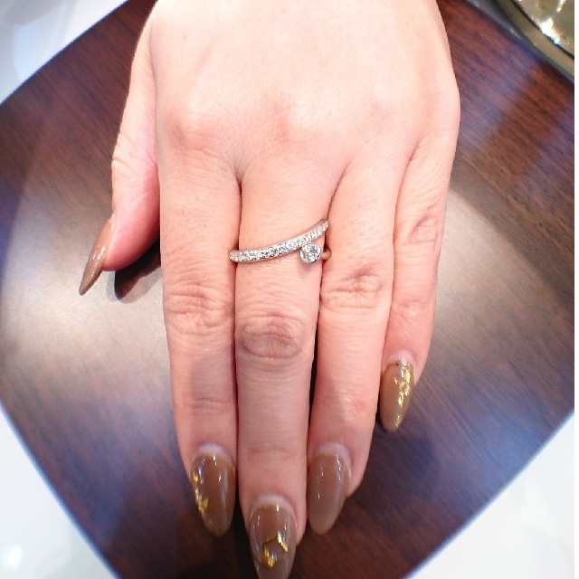 チューリップ様専用✨小寺智子 カシケイ ダイヤモンド リング 14号 pt900 レディースのアクセサリー(リング(指輪))の商品写真