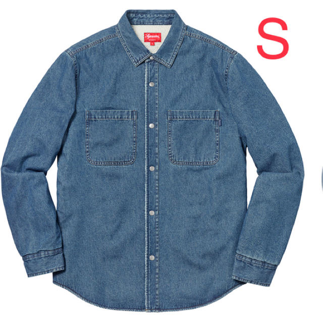 supreme Sherpa Lined Denim Shirt S