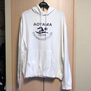 ソフ(SOPH)のPOOL aoyama スイミングロゴ パーカー 白 Lサイズ(パーカー)