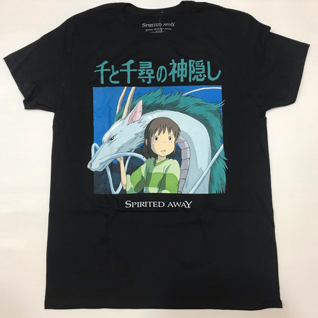 VINTAGE ヴィンテージ 00S スタジオジブリ 千と千尋の神隠し アニメプリントTシャツ 半袖カットソー ブラック L47センチ袖丈