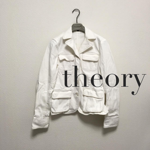 theory(セオリー)のtheory 白デニムジャケット レディースのジャケット/アウター(Gジャン/デニムジャケット)の商品写真