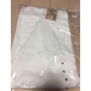 ムジルシリョウヒン(MUJI (無印良品))の新品未開封 無印良品 ハイネック長袖Tシャツ 白 Mサイズ(Tシャツ/カットソー(七分/長袖))