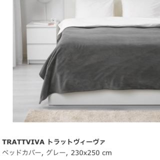 フランフラン(Francfranc)のIKEA マイクロファイバー毛布 チャコールグレー(毛布)