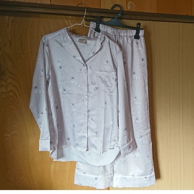 【本日1/6のみ値下】ジェラートピケ キャットサテンシャツ&ロングパンツセット