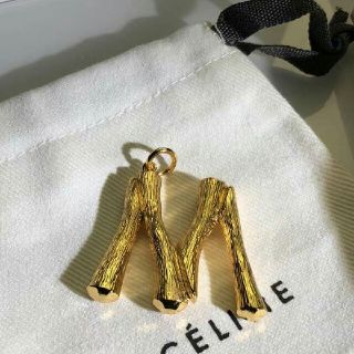 celine - CELINE セリーヌ アルファベット M チャーム ネックレスの