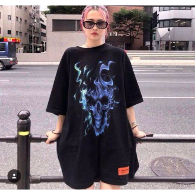 OFF-WHITE - HERON PRESTON/ヘロンプレストン/スカルTシャツ/サイズMの