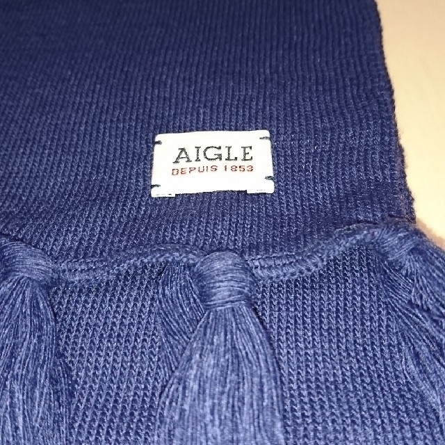 AIGLE(エーグル)のエーグル マフラー 紺 レディースのファッション小物(マフラー/ショール)の商品写真