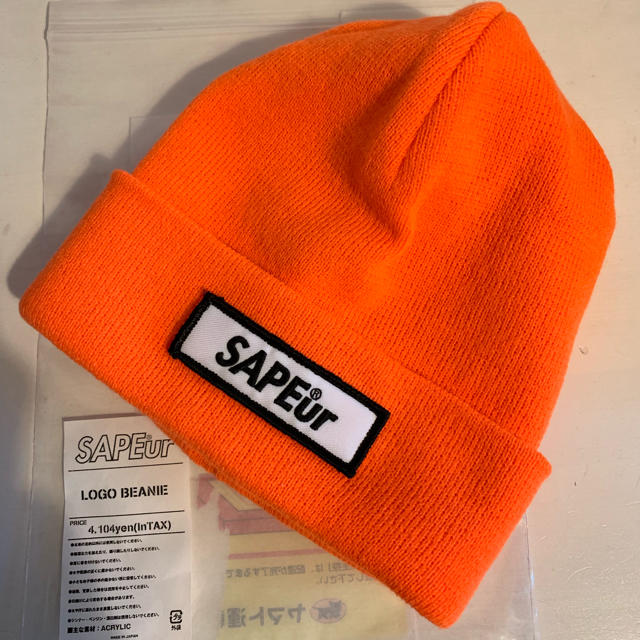 サプールカラーSAPEur LOGO BEANIE orange