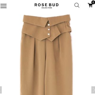 ローズバッド(ROSE BUD)のROSE BUDコルセットベルトテーパードパンツ(カジュアルパンツ)