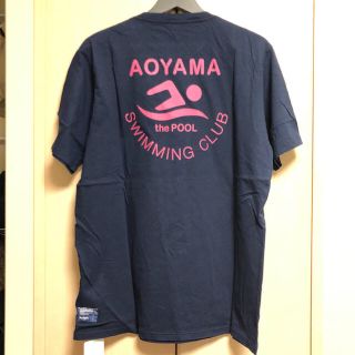 ソフ(SOPH)のPOOL  aoyama スイミングロゴ 紺×ピンク L(Tシャツ/カットソー(半袖/袖なし))