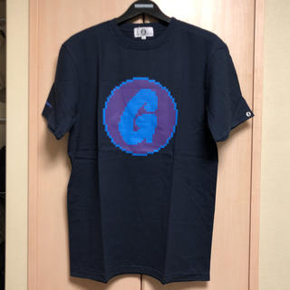 グッドイナフ(GOODENOUGH)のGOODENOUGH デジタルドットロゴＴシャツ L 紺(Tシャツ/カットソー(半袖/袖なし))