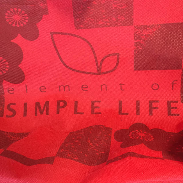 SIMPLE LIFE(シンプルライフ)の【新品】SIMPLE LIFE♡エコバッグ トートバッグ 赤 レディースのバッグ(エコバッグ)の商品写真