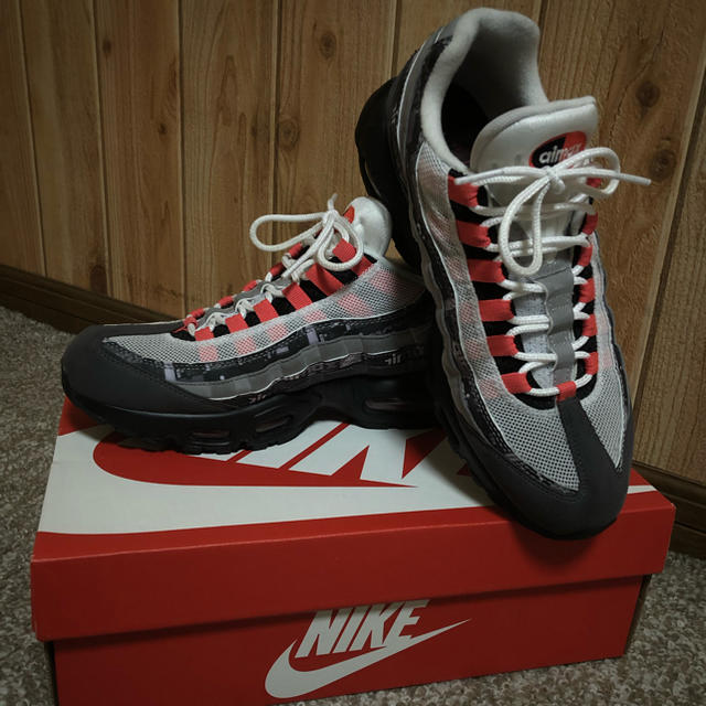 ナイキ エア マックス 95 PRNT Air Max 95 赤黒 ☆美品☆