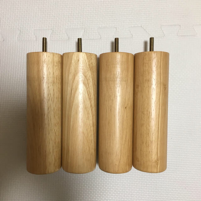 MUJI (無印良品)(ムジルシリョウヒン)の無印良品  ベッド脚のみ 旧タイプ 20cm×8本 インテリア/住まい/日用品のベッド/マットレス(脚付きマットレスベッド)の商品写真