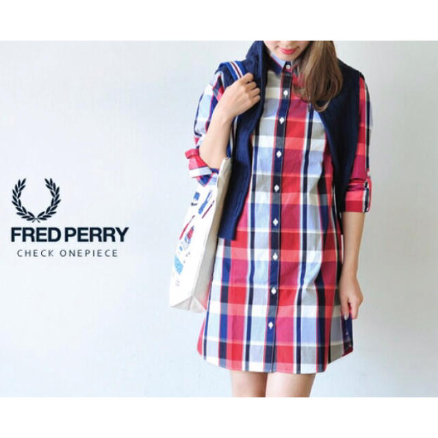 FRED PERRY(フレッドペリー)のtori様専用☆フレッドペリー シャツワンピ チェック レディースのワンピース(ひざ丈ワンピース)の商品写真