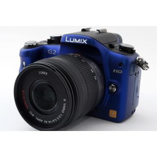 パナソニック(Panasonic)の★純正カメラバッグ付き！WiFi対応★LUMIX G2 ブルー レンズキット(ミラーレス一眼)