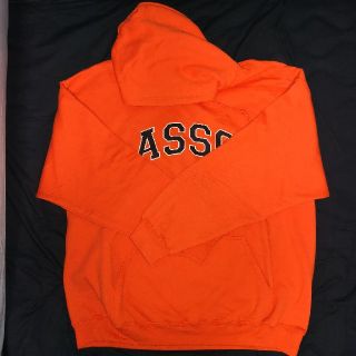 anti social social club assc パーカー オレンジ(パーカー)