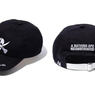 アベイシングエイプ(A BATHING APE)の新品 未使用 エイプ ネイバーフッド キャップ 帽子 黒 Ape NBHD(キャップ)