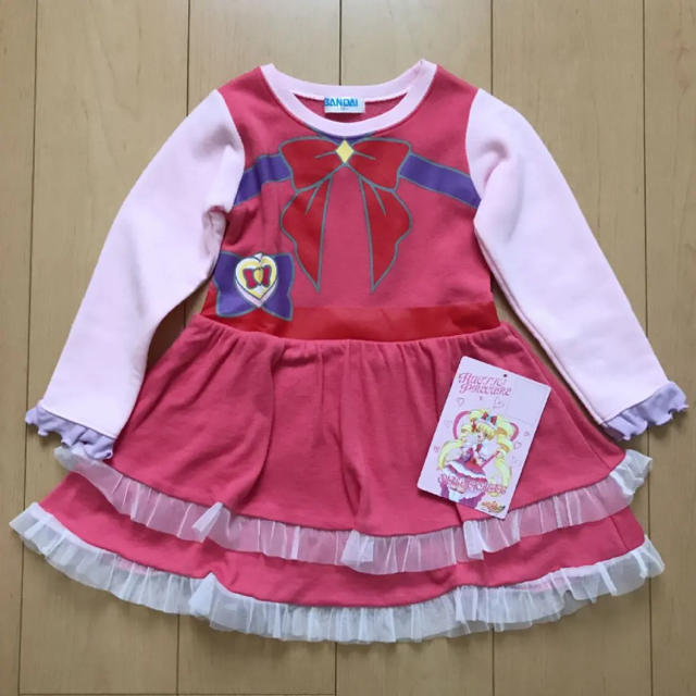 新品♡プリキュア ワンピース/キュアマシェリ/110cm キッズ/ベビー/マタニティのキッズ服女の子用(90cm~)(ワンピース)の商品写真