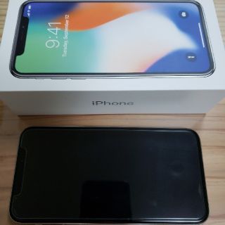 アイフォーン(iPhone)の【備品未使用】iPhone X 256GB SIMﾌﾘｰ(SB)ケースおまけ(スマートフォン本体)